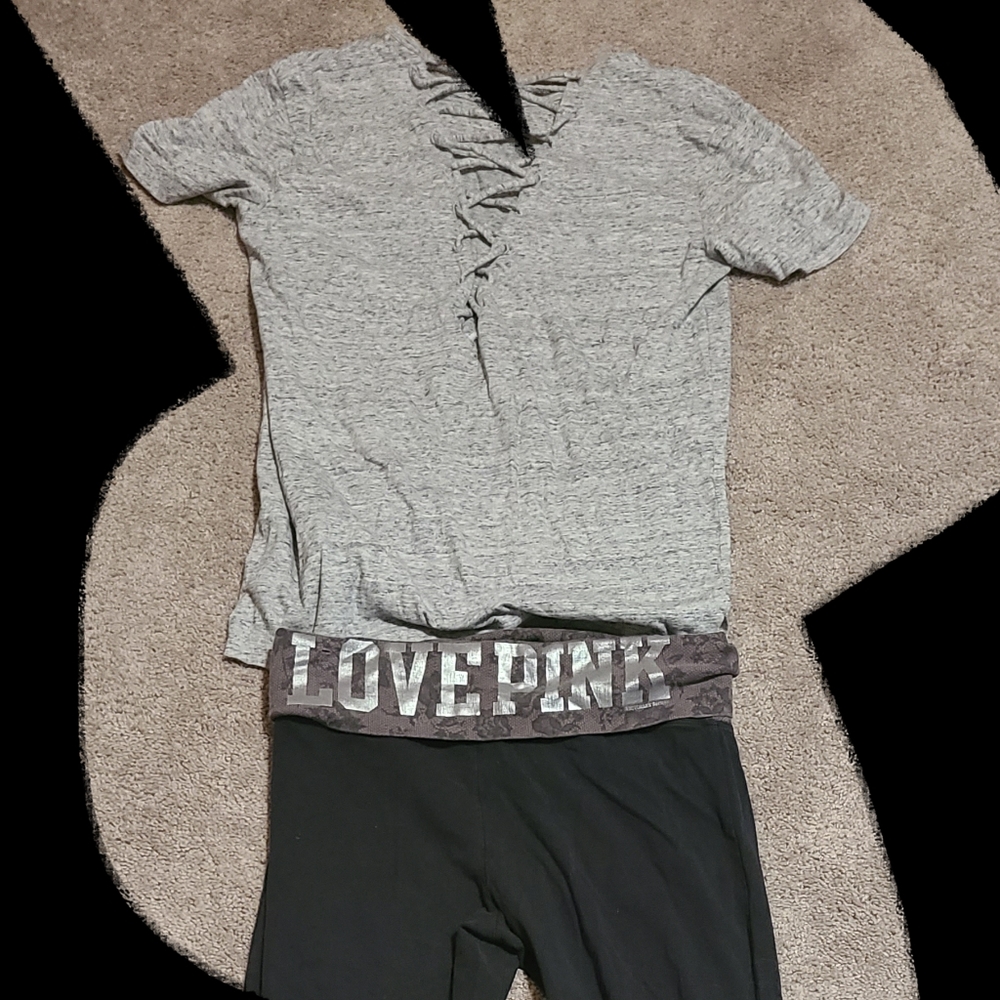 Victoria Secret Tank Top and Black legg